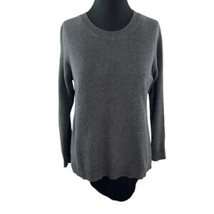 JOIE Waffle Stitch Knit Mosselle Sweater Gray Crewneck Wool Cashmere Size S